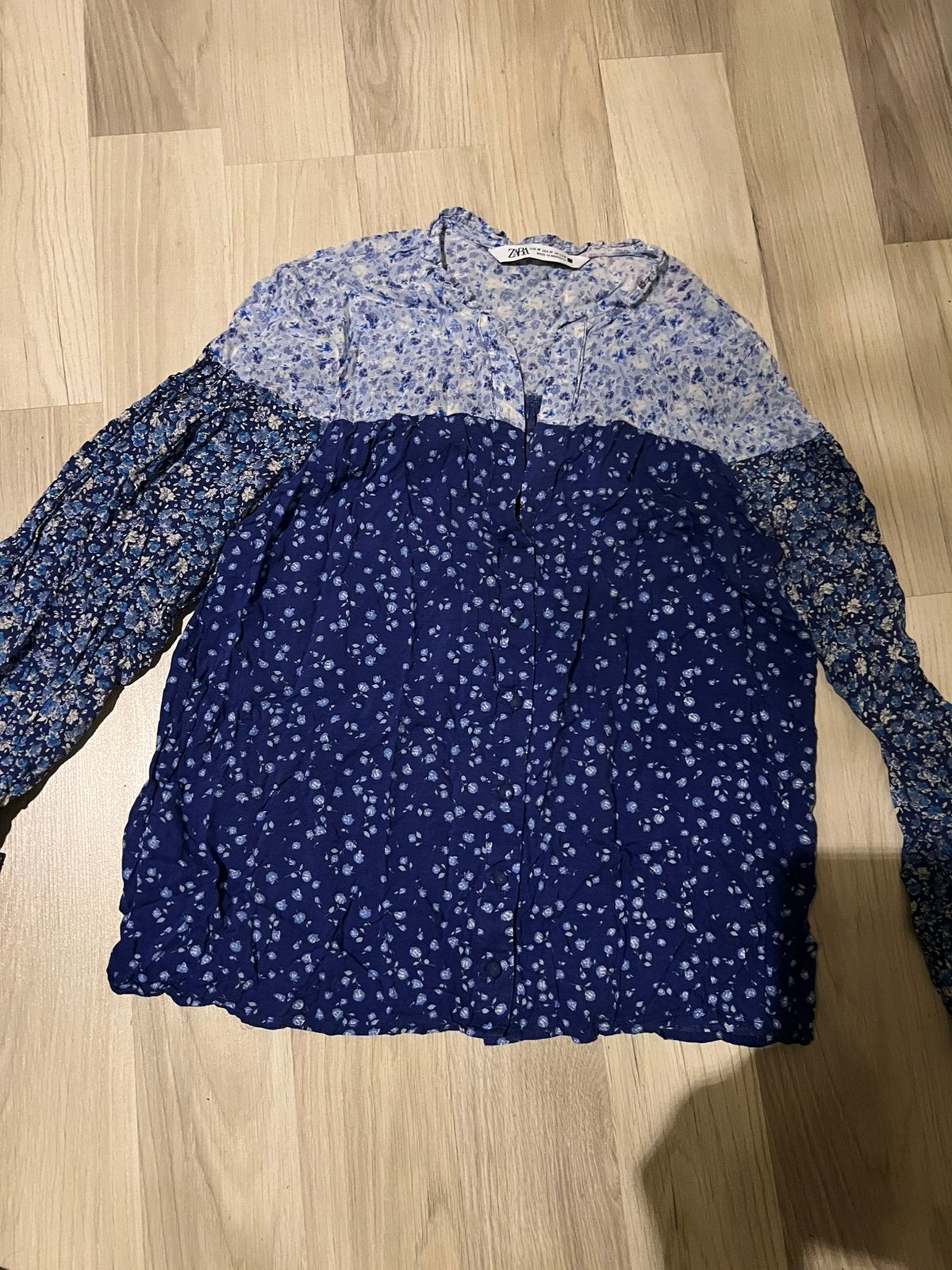 Zara bloese maat m, Ophalen of Verzenden, Zo goed als nieuw, Maat 38/40 (M), Blauw