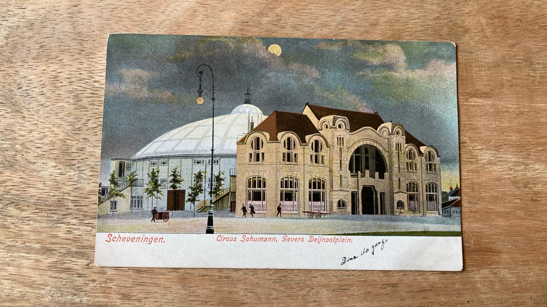 Oude ansichtkaart Scheveningen Circus Schumann, Verzamelen, Ophalen of Verzenden, Voor 1920, Gelopen, Zuid-Holland