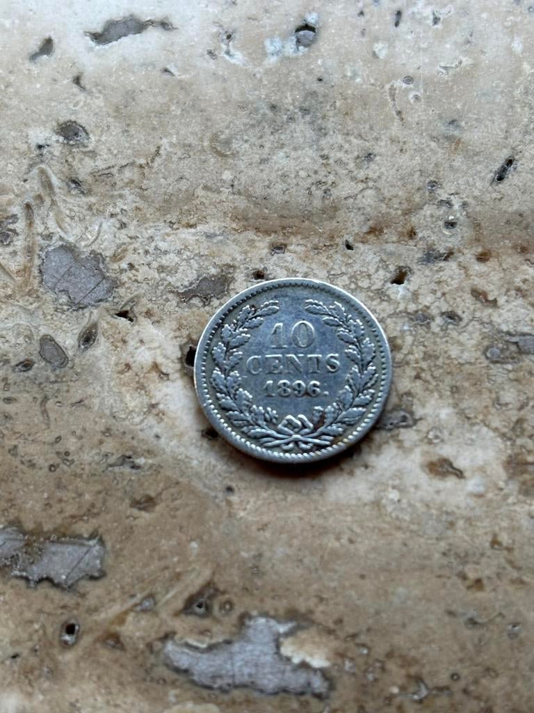 10 cent 1896 Wilhelmina , mooie kwaliteit, Postzegels en Munten, Munten | Nederland, Zilver, Ophalen of Verzenden, 10 cent, Koningin Wilhelmina