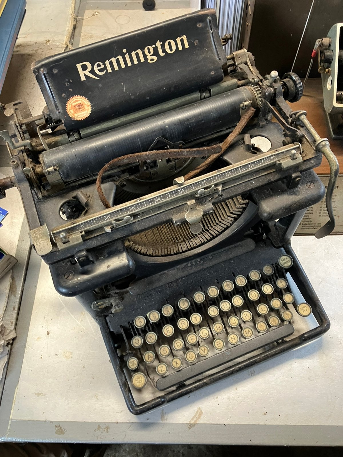 Remington typemachine 12 1922, Ophalen, Gebruikt