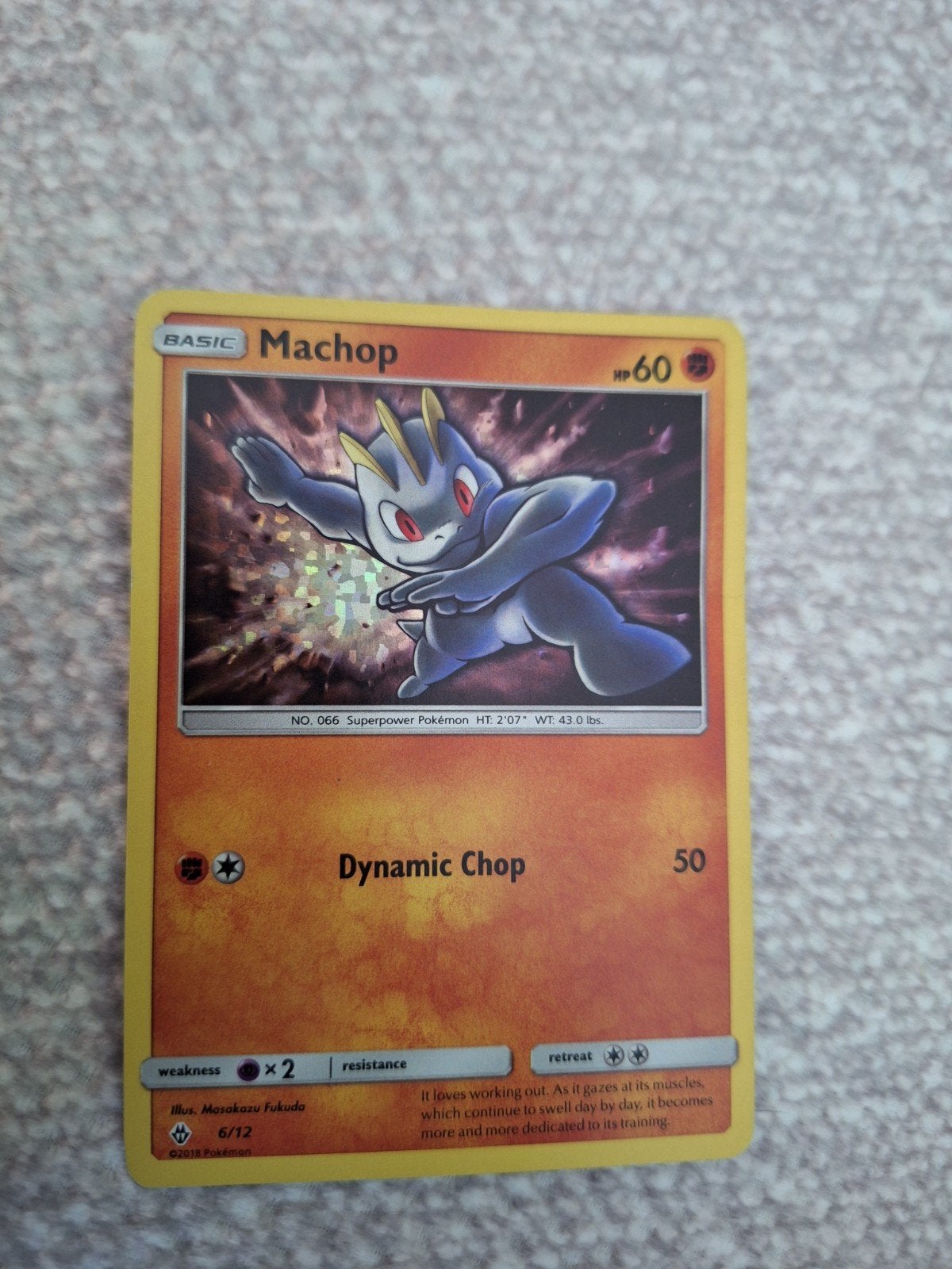 Pokémon Kaart Machop 6/12 - McDonald's Promo 2018 (Holo), Ophalen of Verzenden, Gebruikt