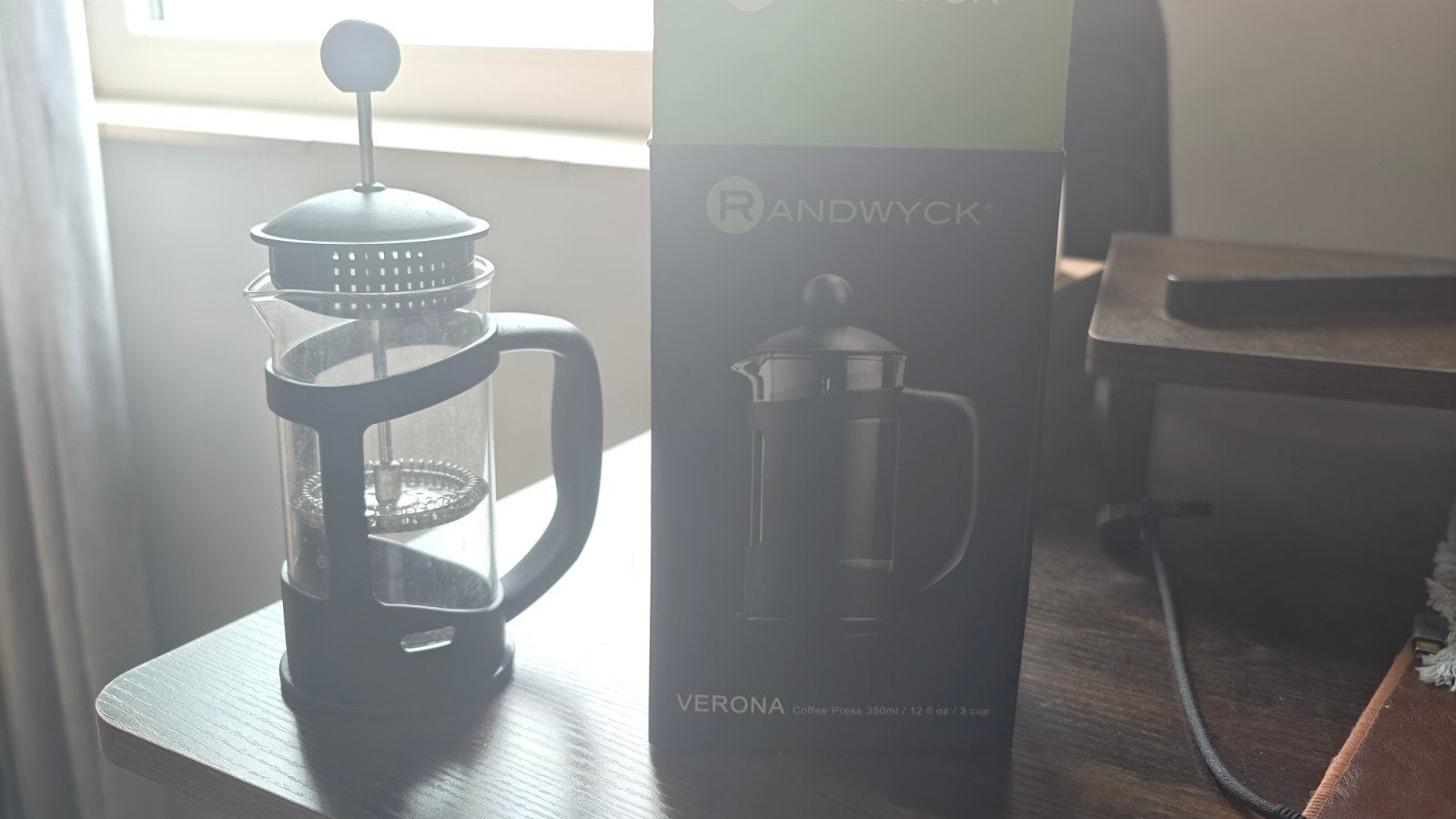 Randwyck Verona 3-cup cafetière zwart, Overige modellen, Overige typen, Nieuw, Ophalen of Verzenden