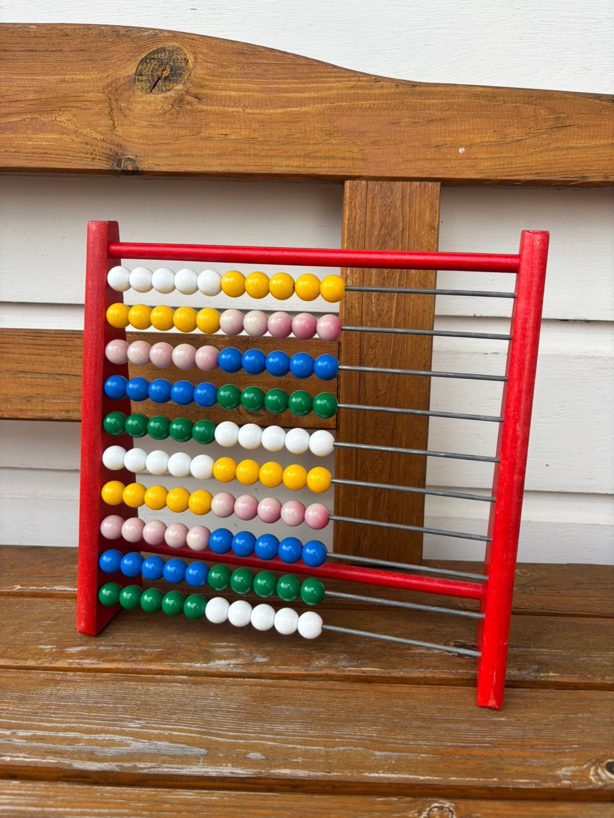 Vintage houten abacus telraam rood, Ophalen of Verzenden