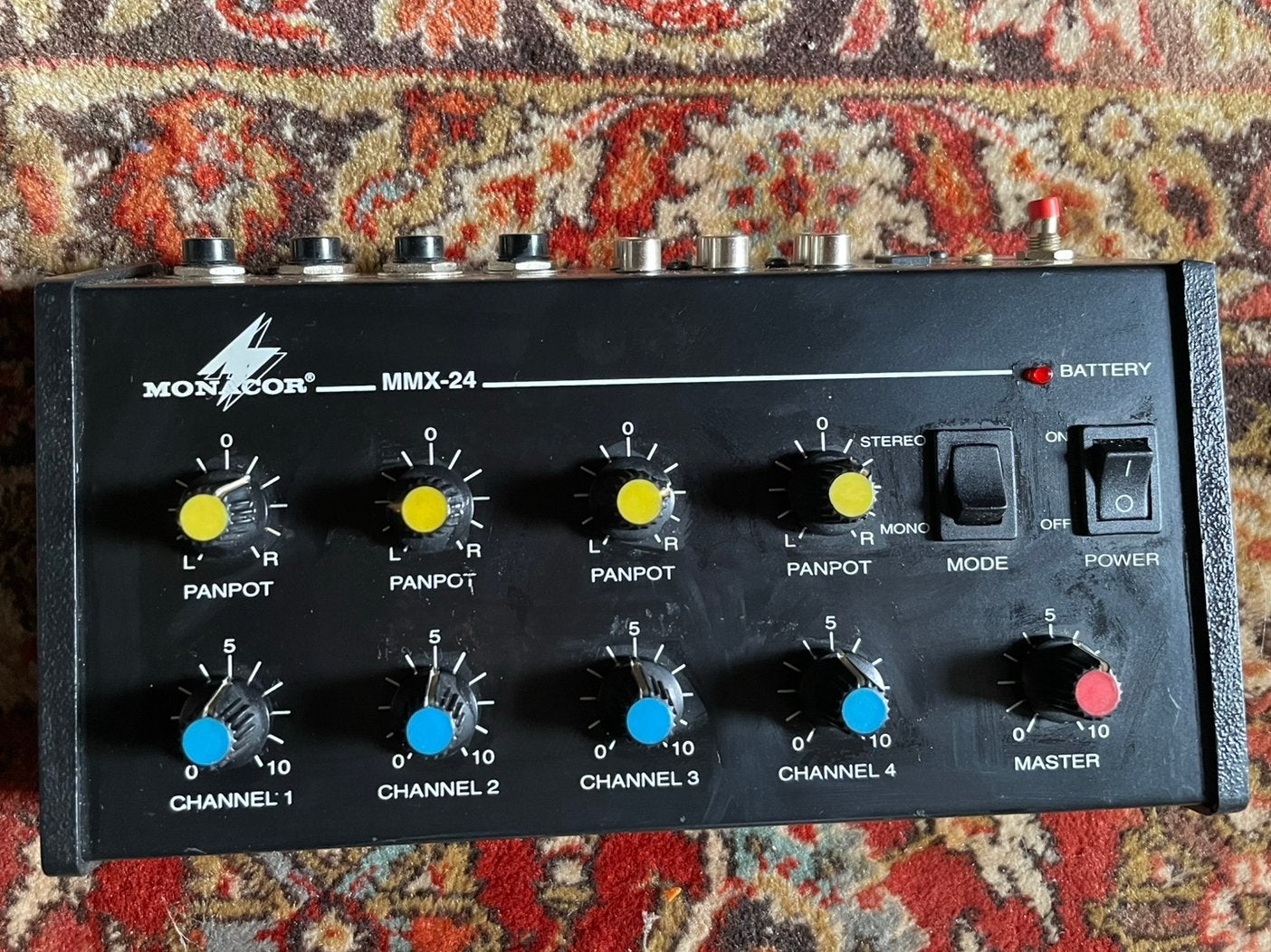 4 kanaal mini mixer vintage monacor mmx-24, Ophalen of Verzenden, Gebruikt
