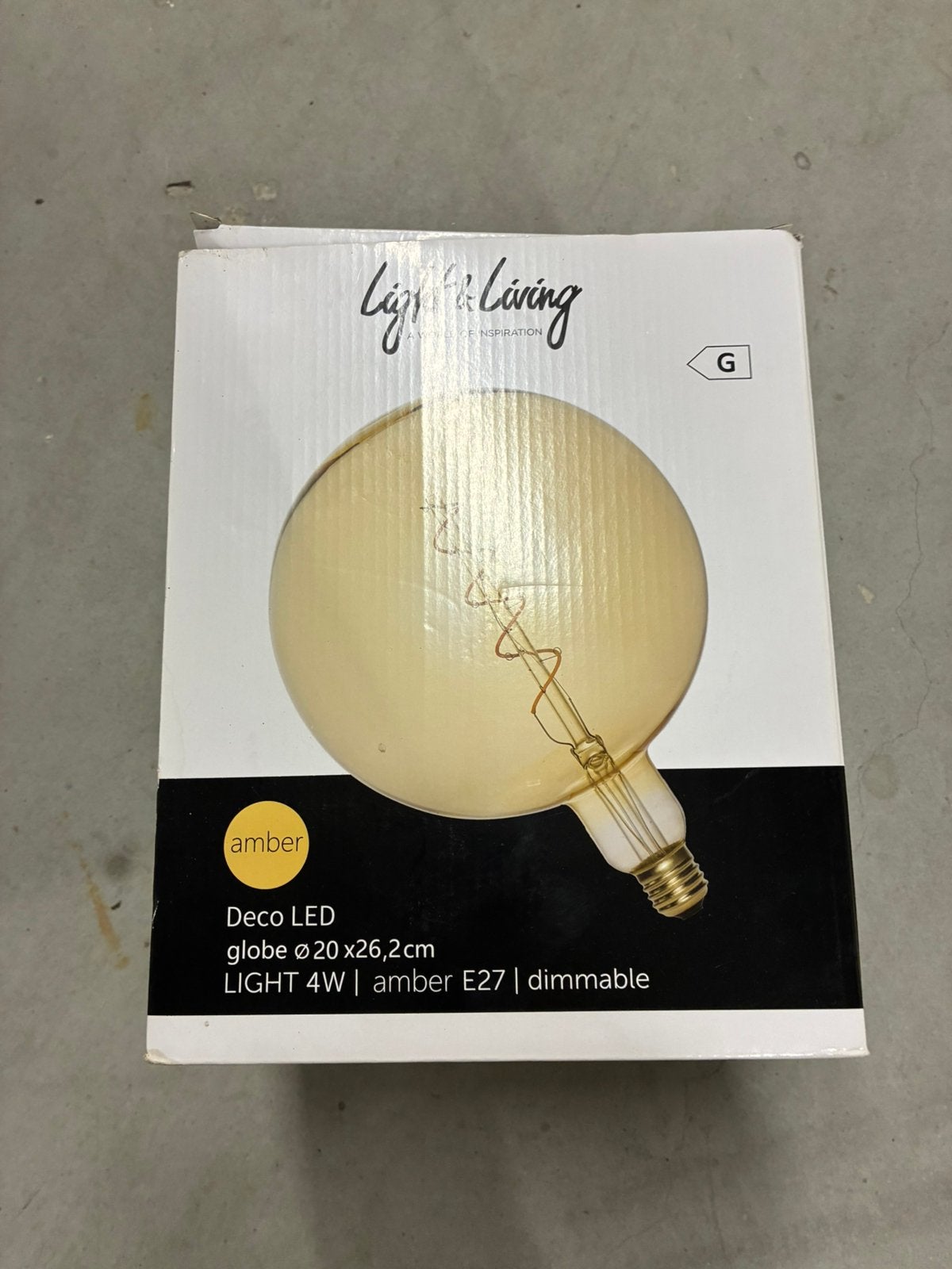 Deco led amber, Ophalen, Nieuw, E27 (groot), Led-lamp