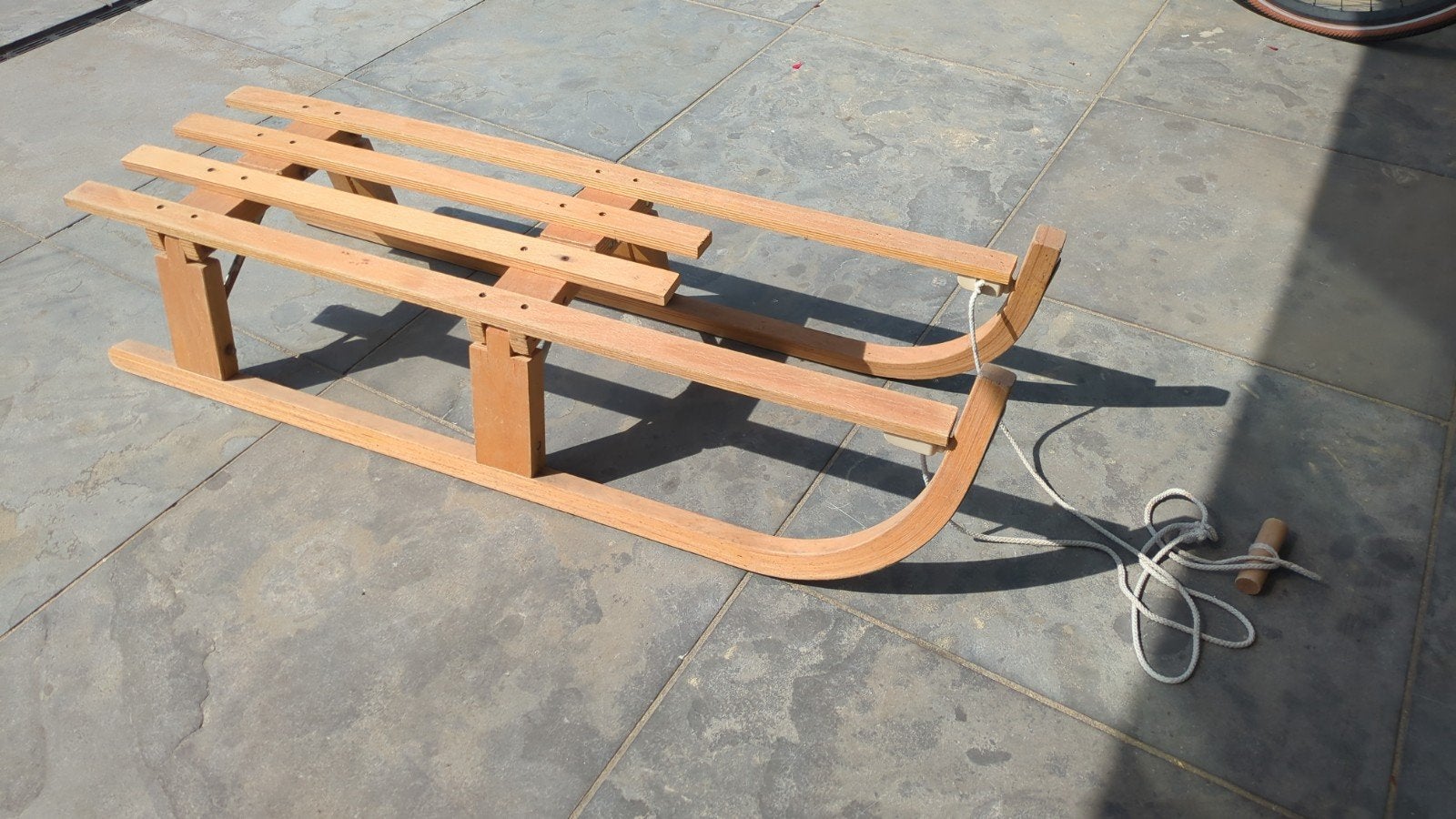 Houten slee, Ophalen, Gebruikt, Hout
