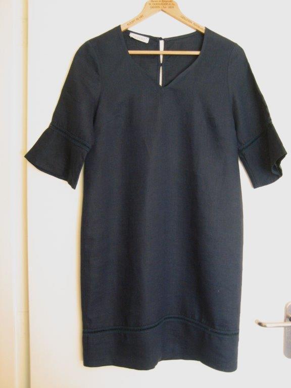 Prachtig nachtblauw linnen jurkje BATIDA 38-40 Snazzeys, Maat 38/40 (M), Nieuw, Verzenden, Blauw