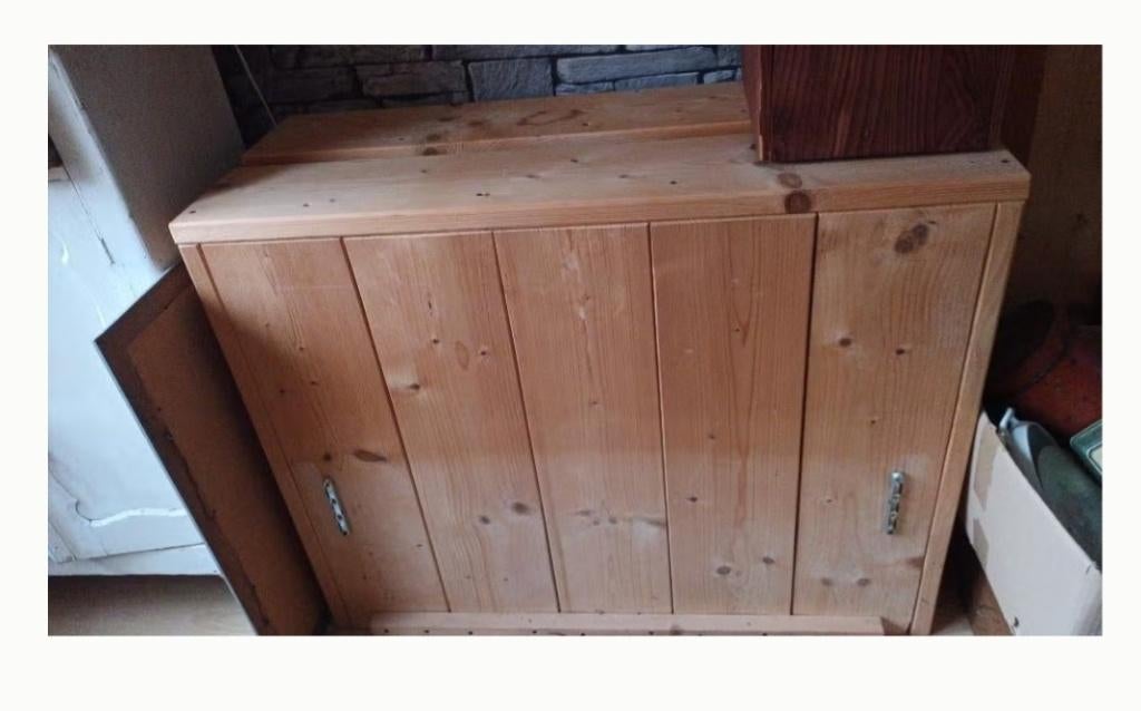 STEIGERHOUTEN BED, 1-persoons, Ophalen, Gebruikt, 90 cm, Eenpersoons