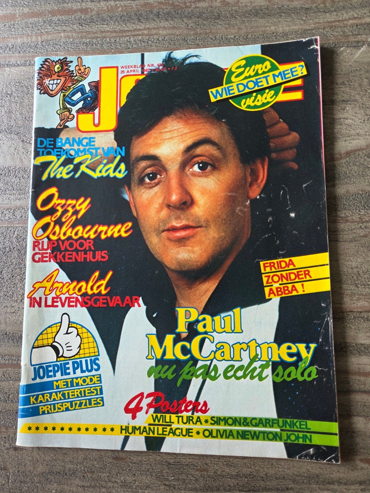 Joepie nr. 423 - april 1982: Paul McCartney, Ozzy Osbourne, Boeken, Ophalen of Verzenden, Gelezen, Muziek, Film of Tv