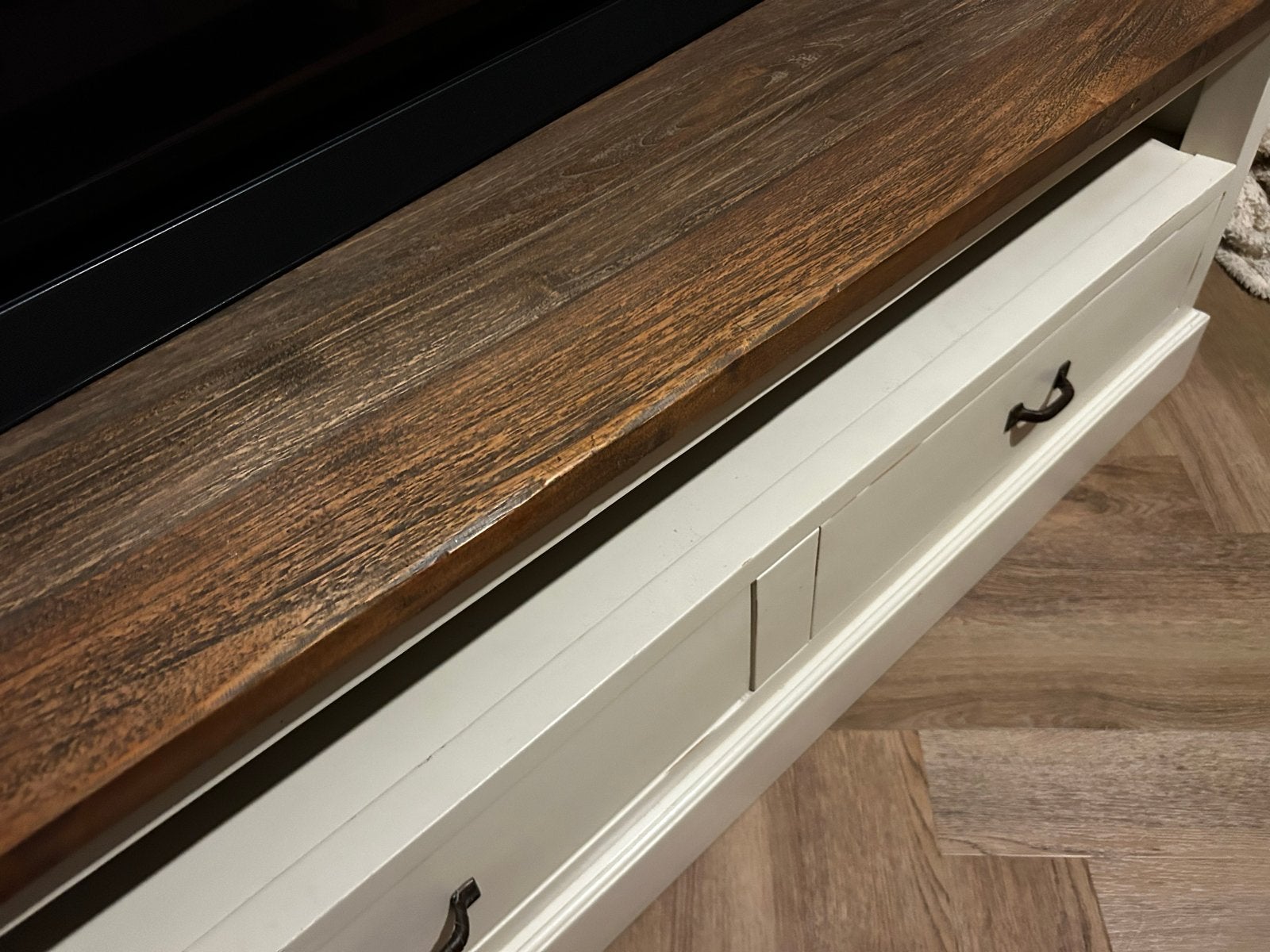 Salon tafel en televisie kast - gebruikt, goede staat, Ophalen, Gebruikt, 100 tot 150 cm, Overige houtsoorten
