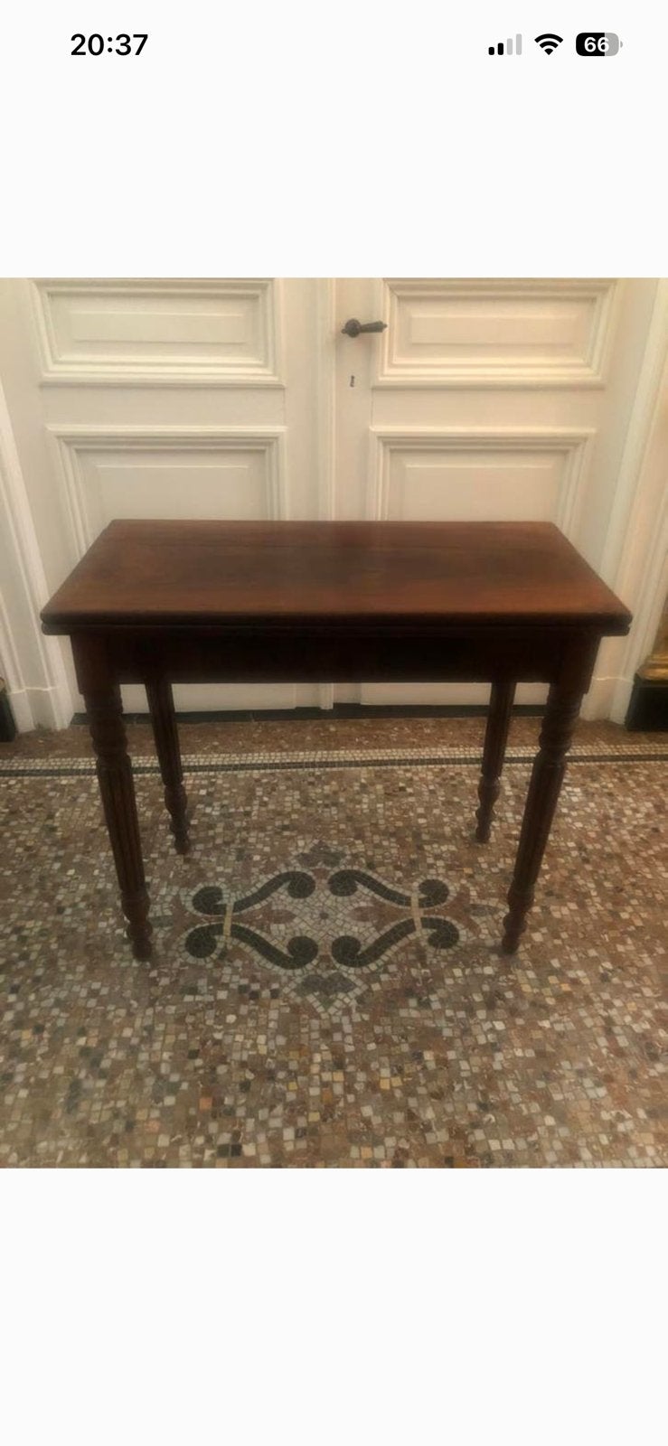 ANTIEKE FRANSE MAHONIE KAARTTAFEL NAPOLEON  III, Ophalen