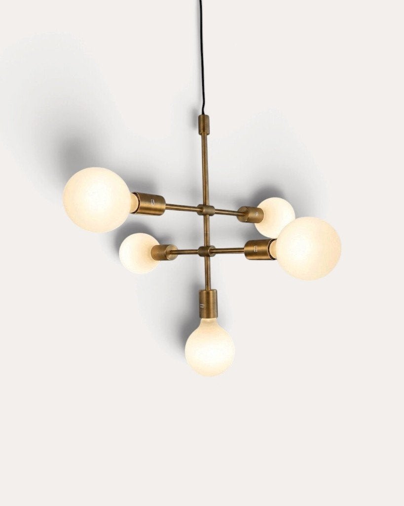 Bolia Piper Lounge hanglamp, 5 armen, mat messing, Ophalen, -, -, Bolia