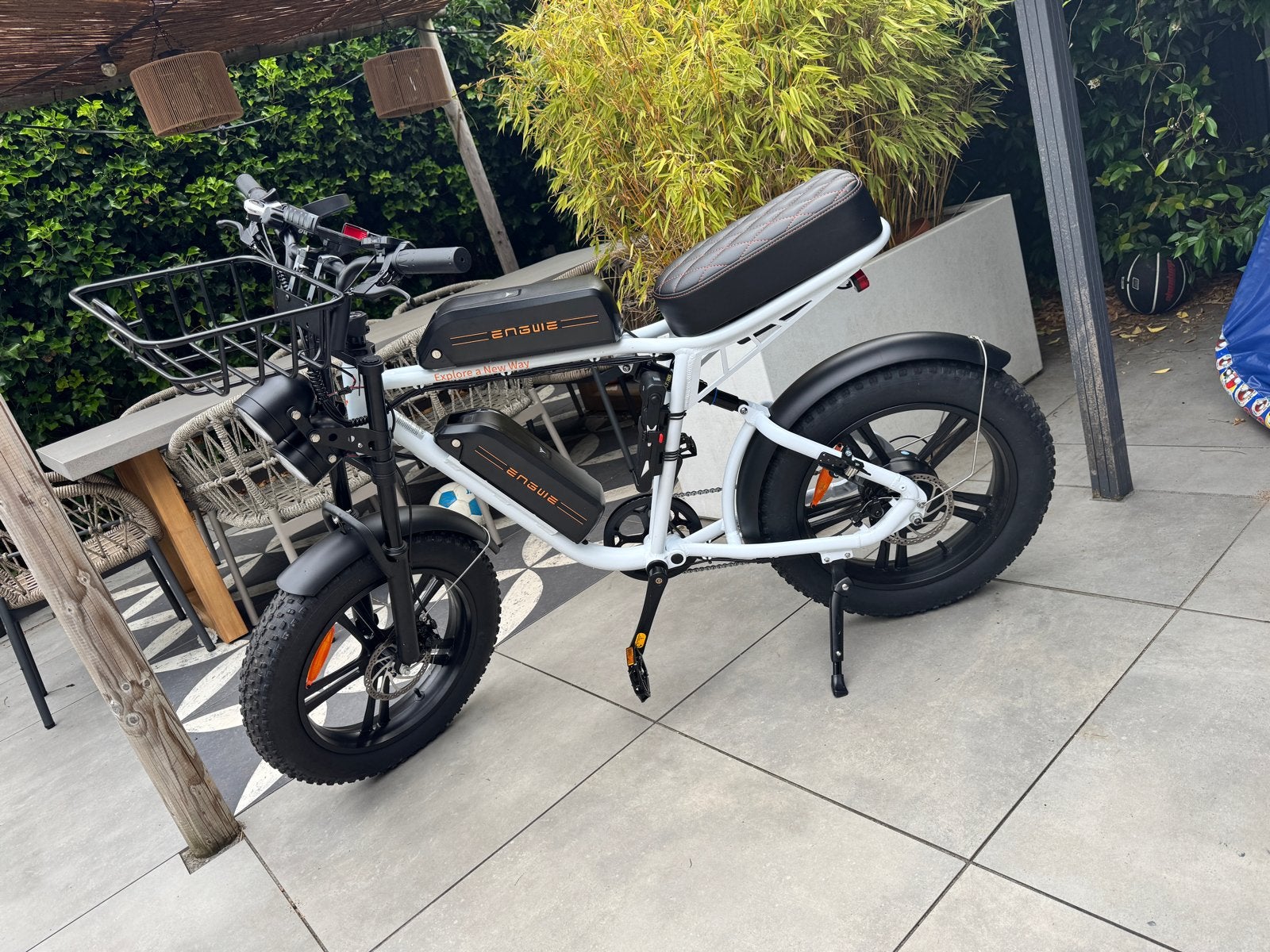 Engwe M20 FatBike met dubbele accu, slot en zacht zadel, Ophalen, Zo goed als nieuw, 50 km per accu of meer, Overige merken