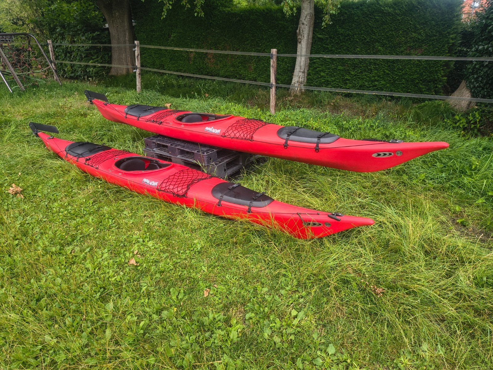 2x Prijon SeaYak 490 compleet – roer, peddels en tr, Watersport en Boten, Ophalen, Gebruikt, 1-persoons