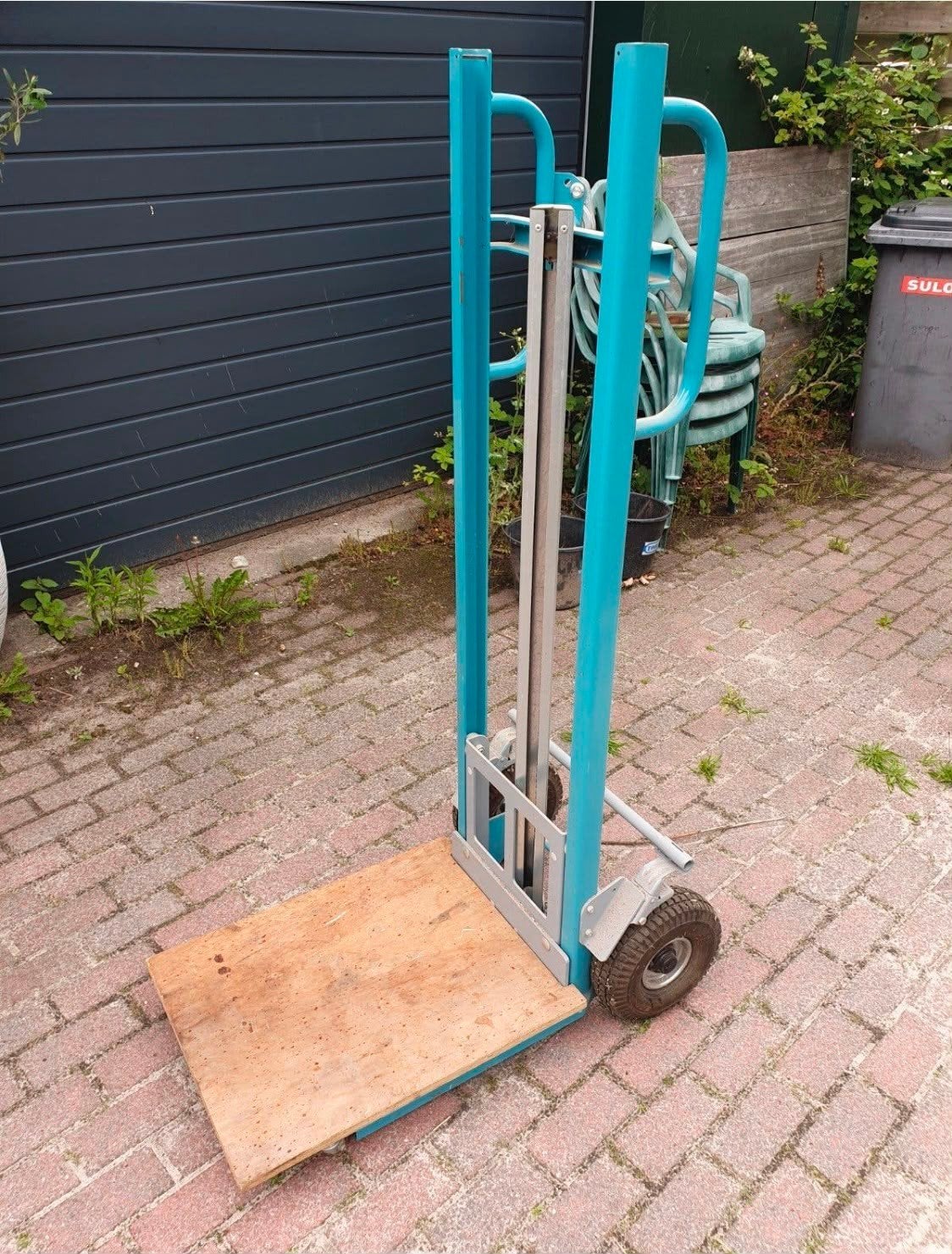 Steekwagen met heffunctie, 100 liter of meer, Ophalen, Gebruikt, Steekwagen