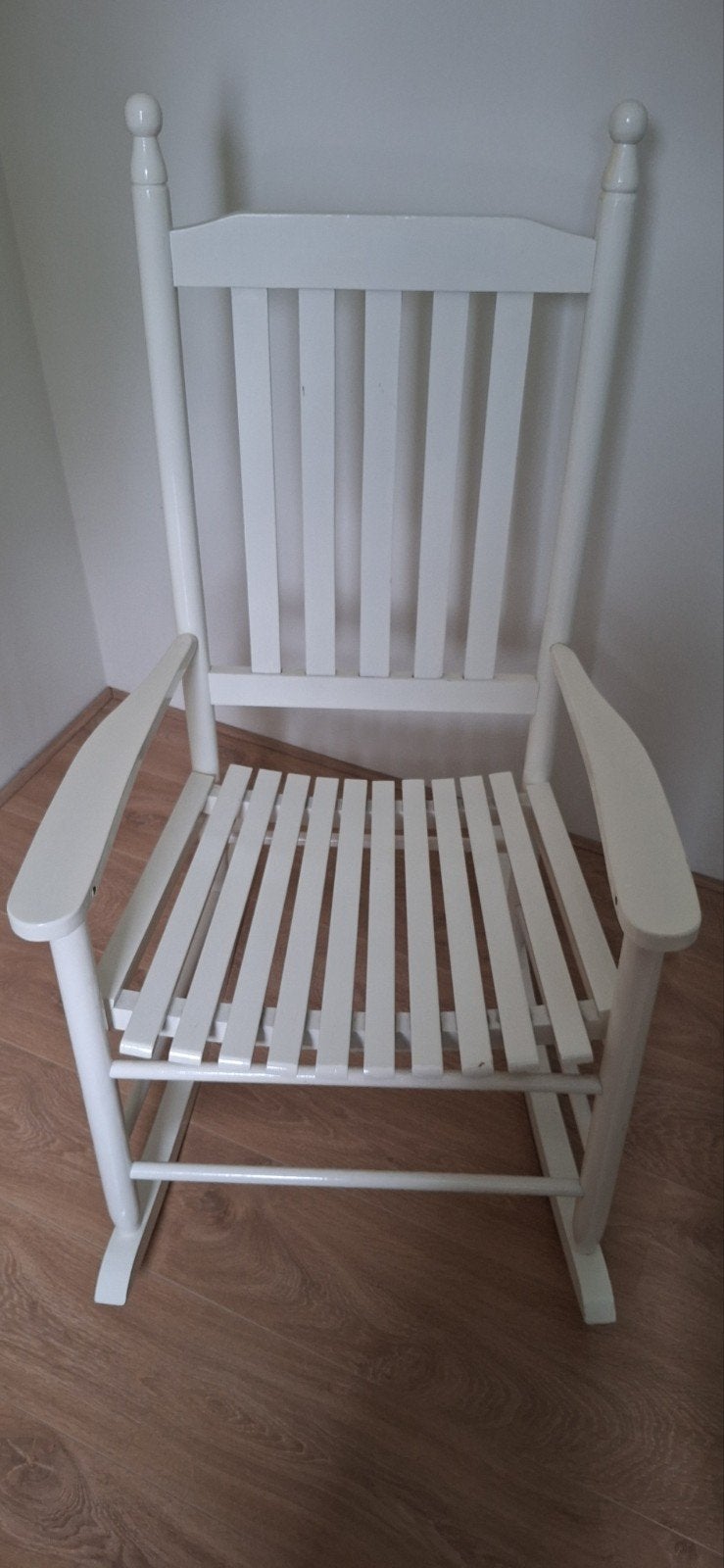 Witte schommelstoel, Huis en Inrichting, Stoelen, Ophalen, Gebruikt, Wit, Eén
