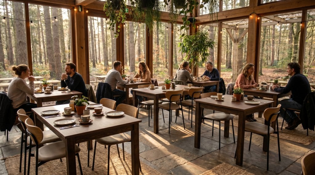 Parker horeca bruin caf tafels 120x80cm  461, Rechthoekig, Nieuw, 200 cm of meer, 50 tot 100 cm