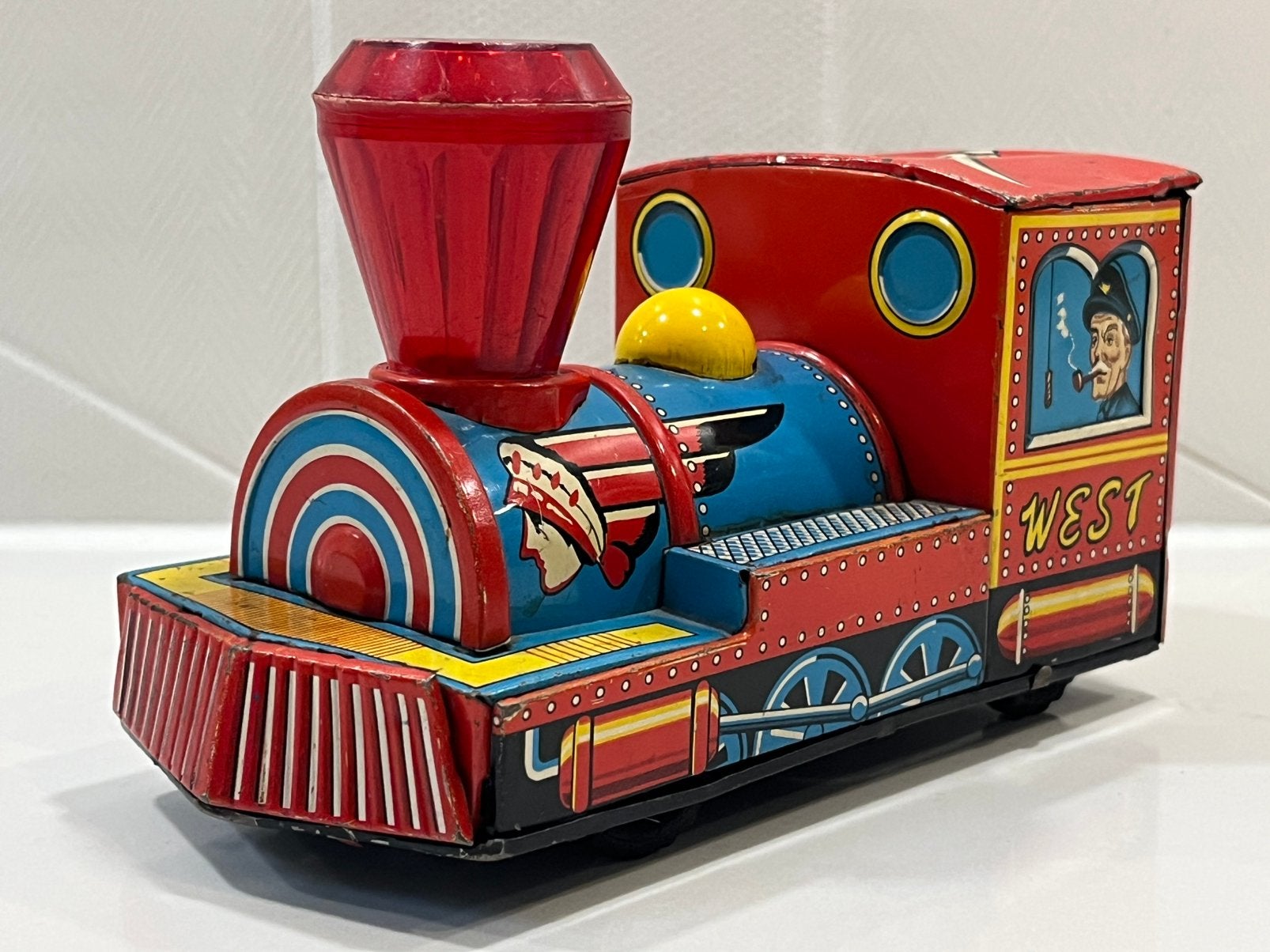 Blikken speelgoed Modern Toys Japan “Texas West” Locomotief, Verzenden, Gebruikt