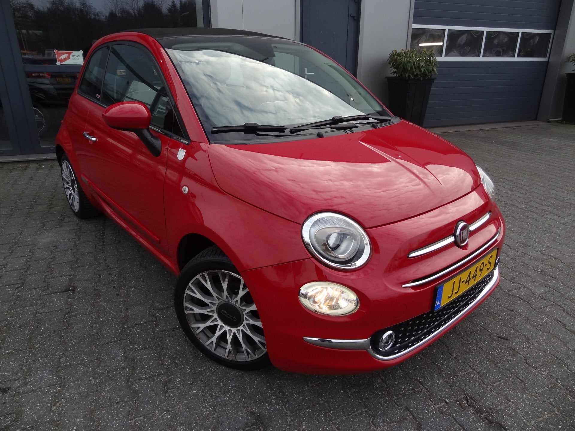 Fiat 500C 0.9 TwinAir Turbo | NL-AUTO | NAVI | CLIMA |, Gebruikt, Cabriolet, Leder en Stof, Origineel Nederlands