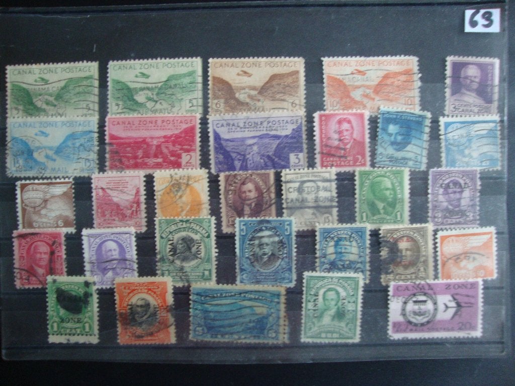 u  s a canal zone, Postzegels en Munten, Verzenden, Gestempeld, Midden-Amerika