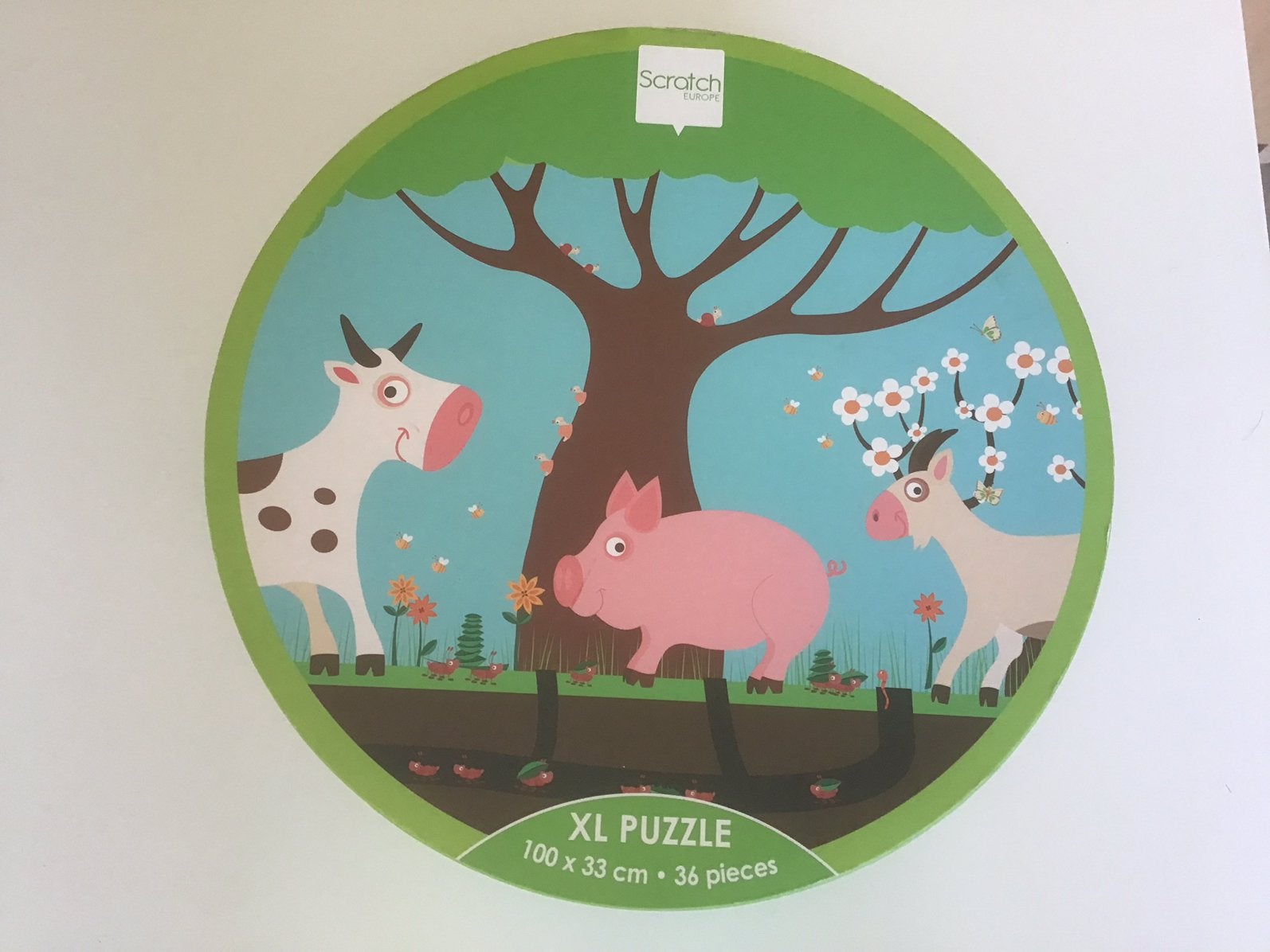 Scratch vloerpuzzel Boerderij; 36 stukjes, Verzamelen, Ophalen of Verzenden, Zo goed als nieuw, Overige