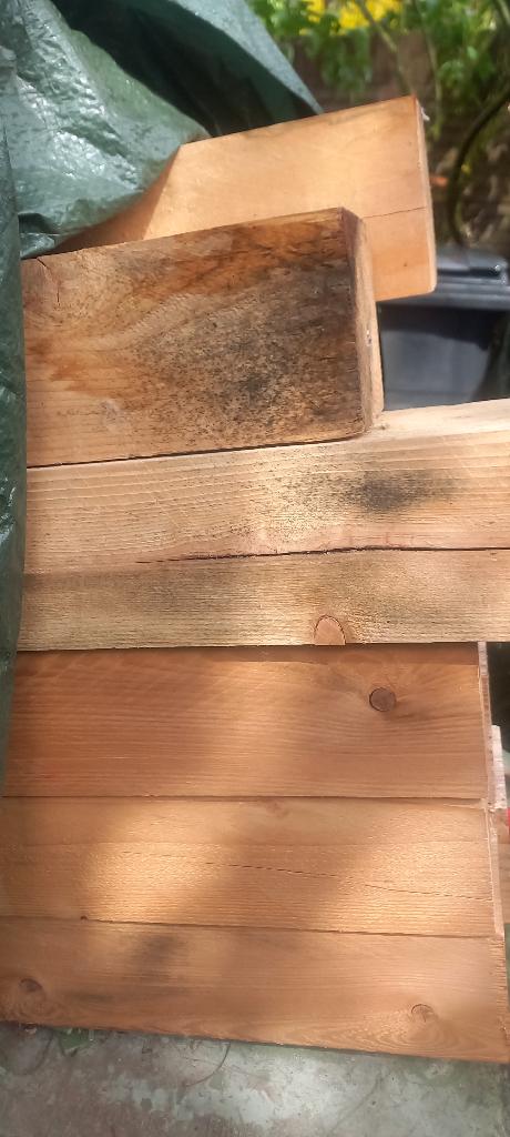 * Vurenhouten balken (9 stuks), Ophalen, Gebruikt, Balk, Vuren