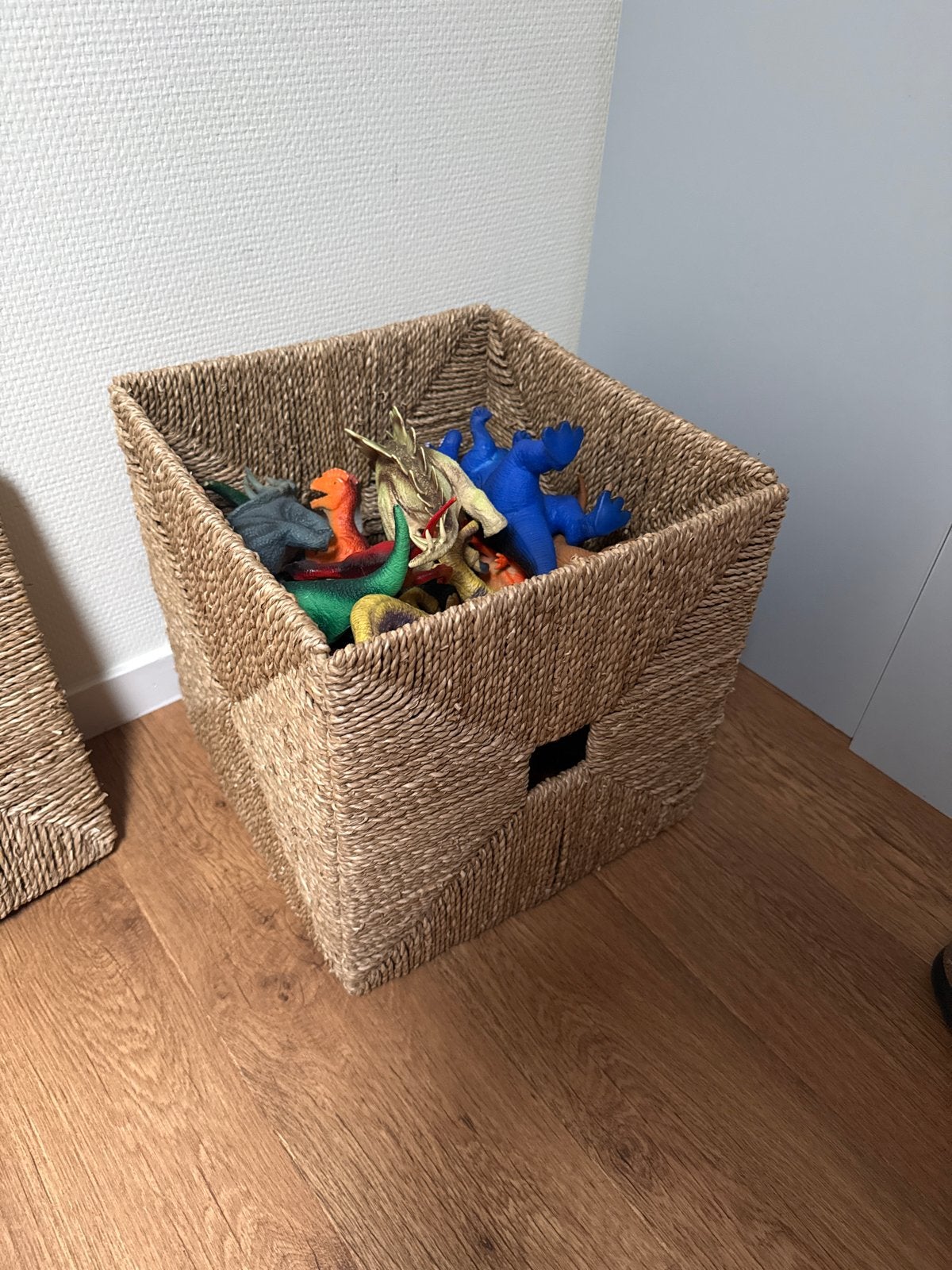 3 Gevlochten opbergmanden met deksel, Huis en Inrichting, Woonaccessoires | Kisten, Ophalen, Overige materialen, Minder dan 50 cm