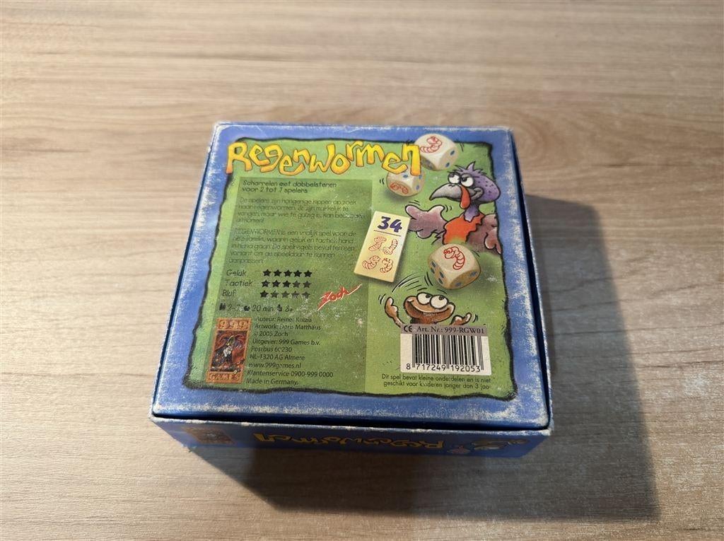 regenwormen - 999 games - s6457, Hobby en Vrije tijd, Gezelschapsspellen | Bordspellen, Verzenden, Zo goed als nieuw