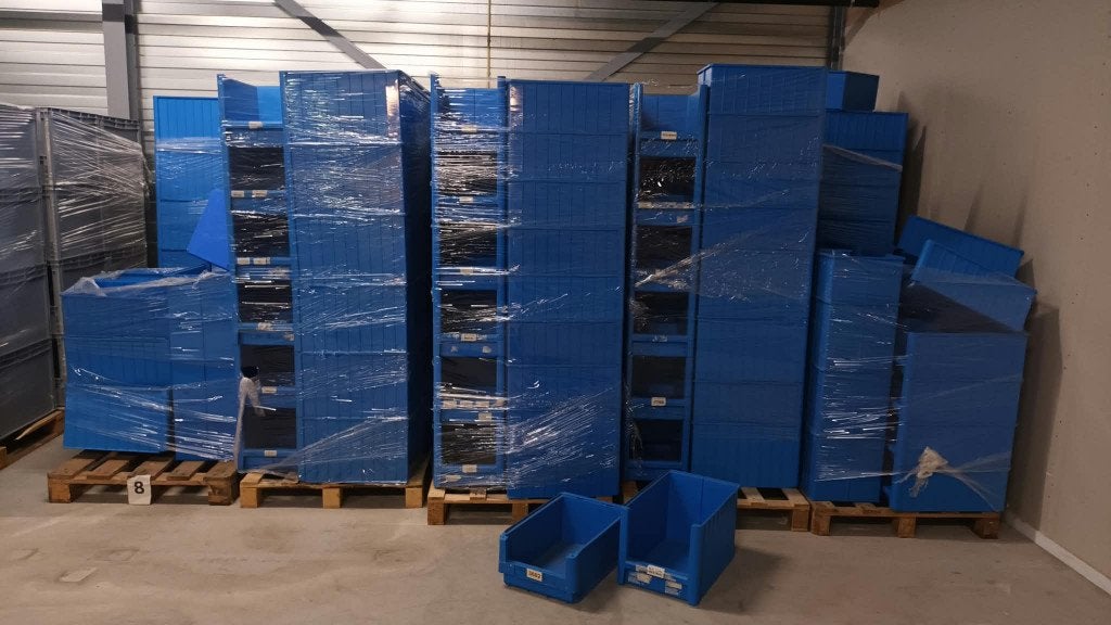 Mega Magazijnbakken , afmeting 50x30x30 cm, Ophalen, Gebruikt, Minder dan 40 cm, Minder dan 35 cm