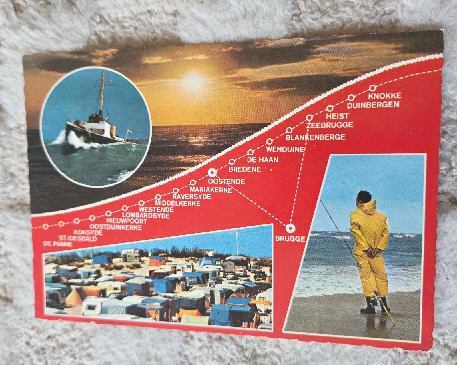 Vintage Postkaart Belgische Kustlijn - Uitgave Van Mieghem, Verzenden, 1960 tot 1980, Gelopen, West-Vlaanderen