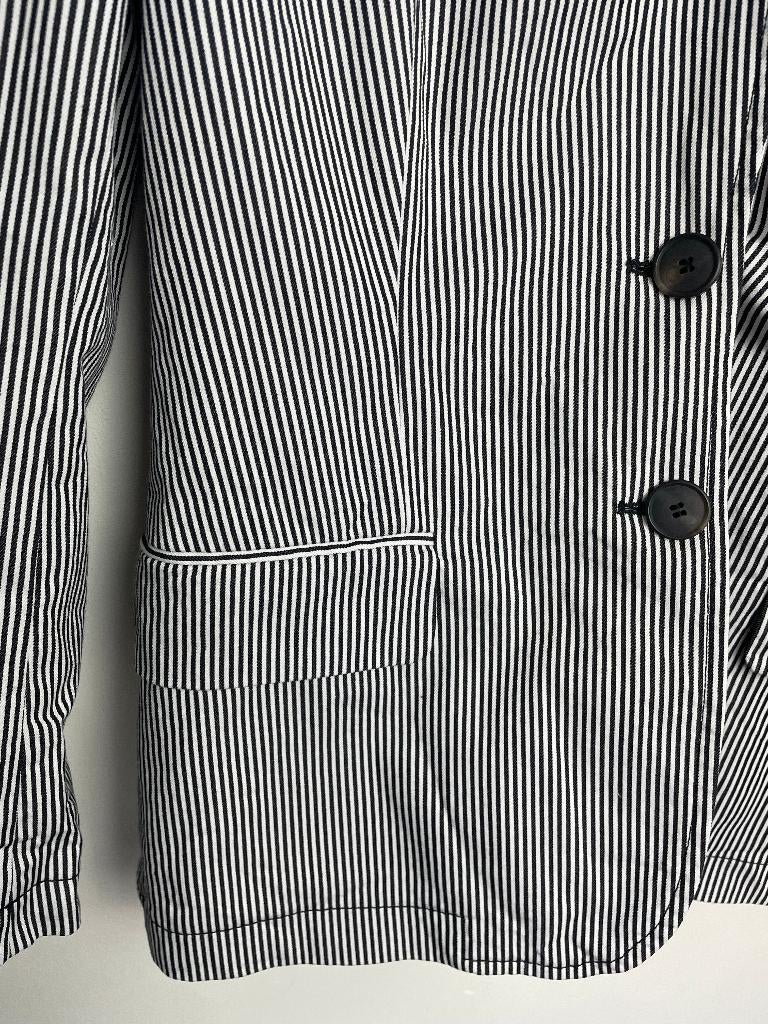 Zenggi Amsterdam zwart wit gestreepte blazer maat M, Maat 38/40 (M), Zenggi Amsterdam, Vliegtuigstraat 28BG 1059CL, Amsterdam Nederland