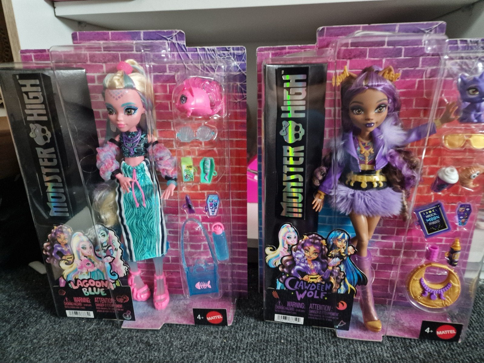 2 monster high poppen lagoona blue&clawdeen NRFB, Ophalen of Verzenden, Nieuw, Pop