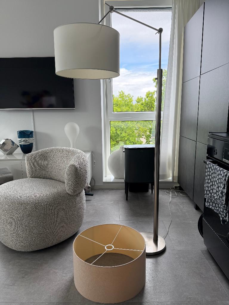 Witte design lamp, Ophalen, Modern, scandinavisch, minimalistisch, Zo goed als nieuw, Metaal