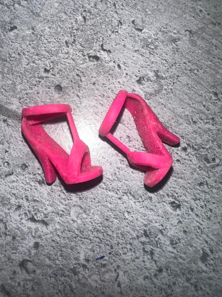 525 Hakken Barbie - Roze Barbie schoentjes, Ophalen of Verzenden, Gebruikt