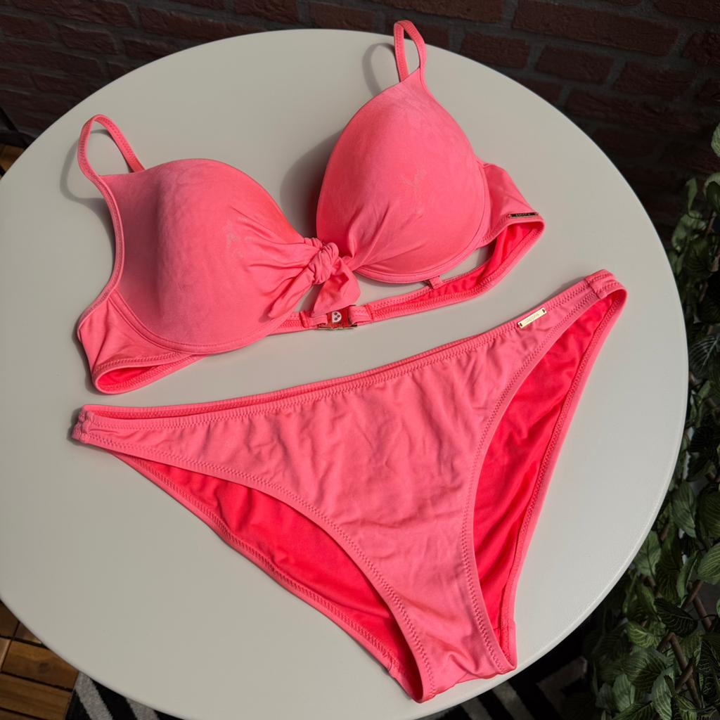 Neon roze Sapph bikini top maat 85B en broekje maat 44, Ophalen of Verzenden, Gedragen, Roze, Bikini