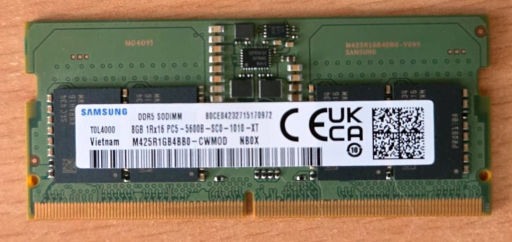 Samsung SODIMM 8GB DDR5 PC5-5600, Computers en Software, RAM geheugen, 8 GB, Ophalen of Verzenden, Zo goed als nieuw, DDR5