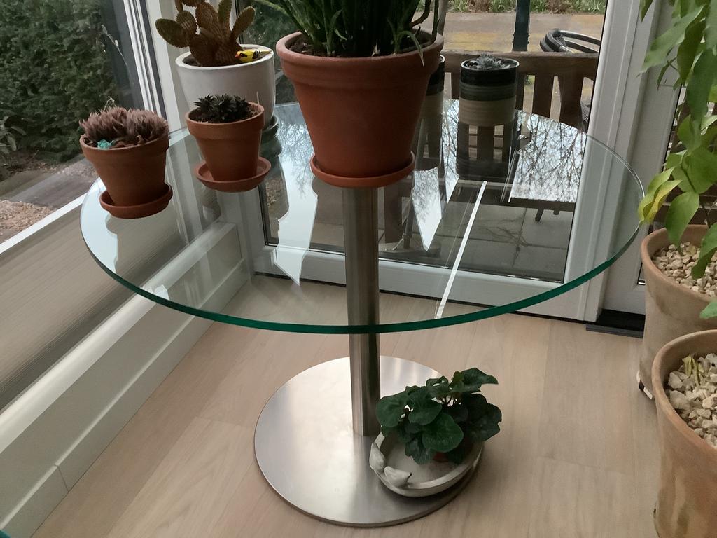 Sumisura Eetkamer tafel gehard glas, Rond, Ophalen of Verzenden, 75 cm of meer, Modern