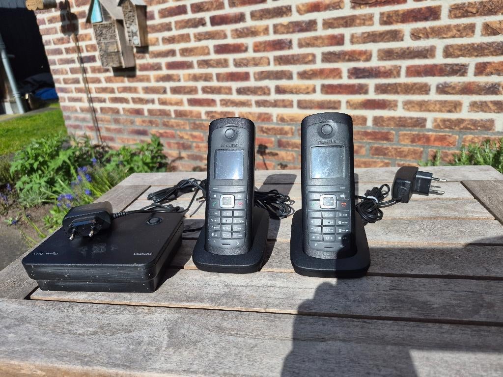 Siemens Gigaset met basistoestel, Telecommunicatie, Ophalen of Verzenden, Gebruikt, 2 handsets