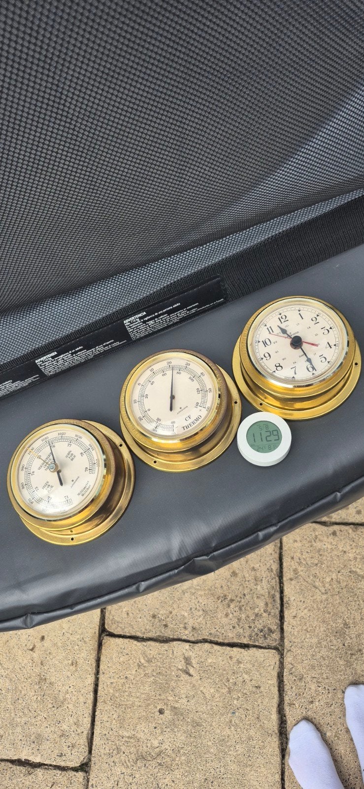 Junghans scheepsklok, barometer en thermometer set, Ophalen, Wandklok