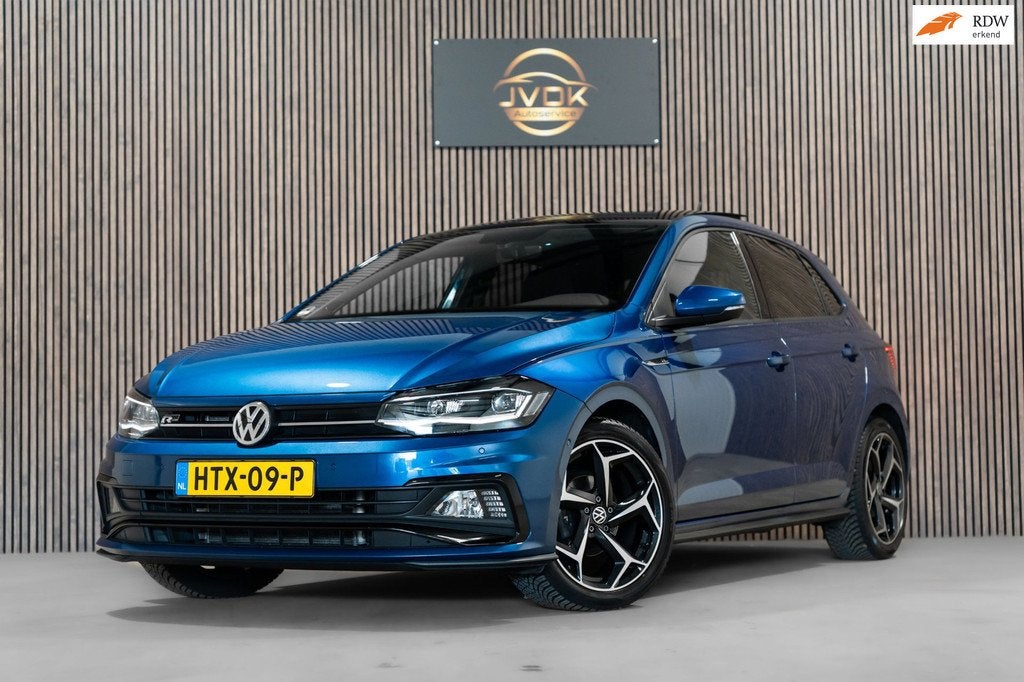 Volkswagen POLO 1.0 TSI R-line DSG Pano Led Navi Camera, Auto's, Volkswagen, Adaptive Cruise Control, Gebruikt, 95 pk, Blauw