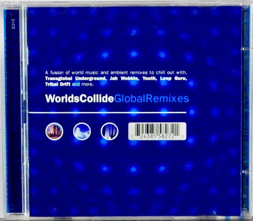 Worlds Collide Global Remixes 2-cd Nieuwstaat 3+1 gratis, Ophalen, Zo goed als nieuw, Overige genres, Inclusief boekje