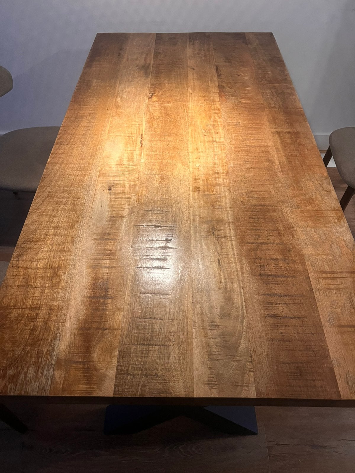 Eettafel en salontafel mangohout, Ophalen, 100 tot 150 cm, 50 tot 100 cm, Zo goed als nieuw
