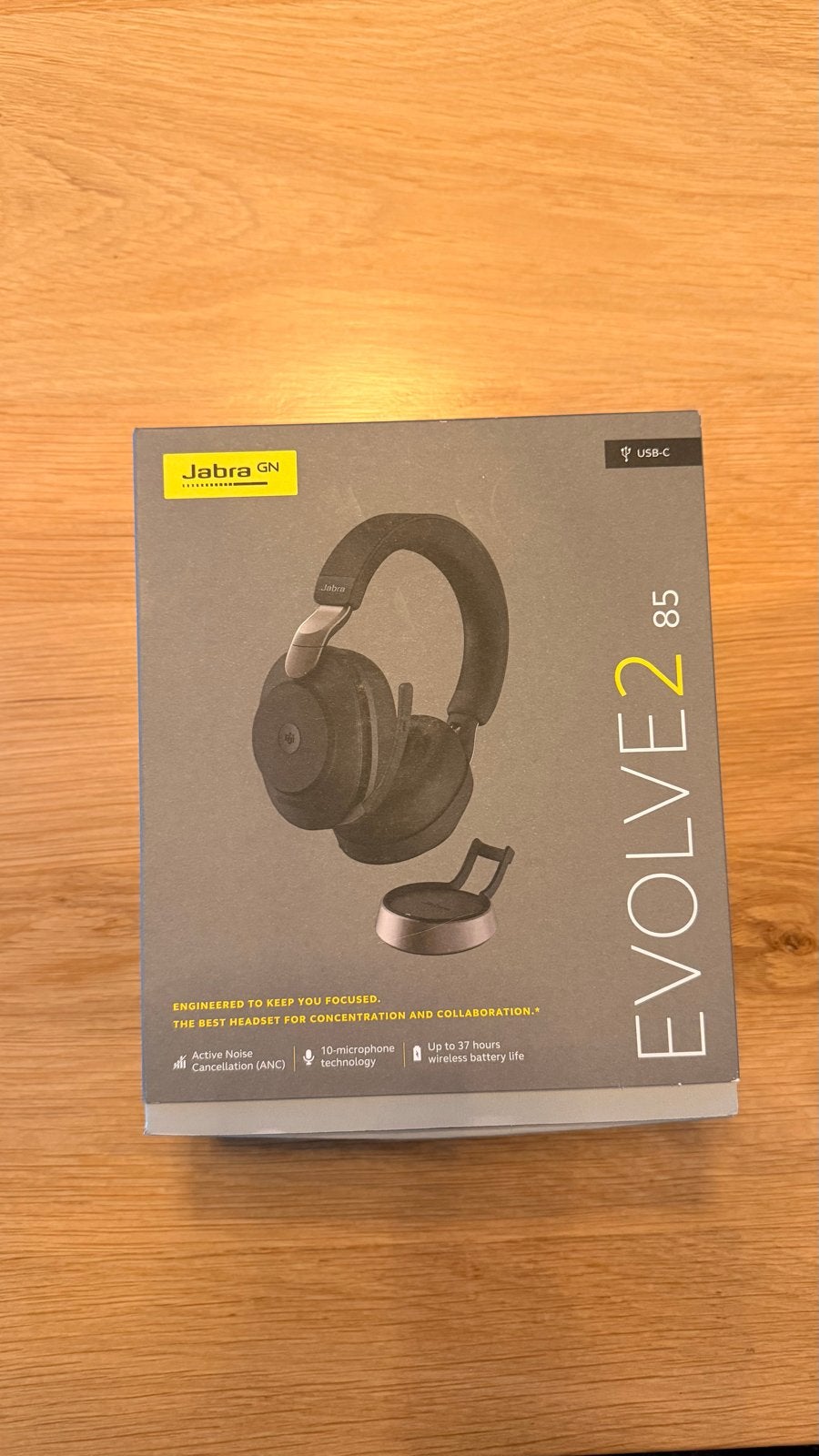 Jabra Evolve2 85 Hoofdtelefoon met ANC en USB-C, Audio, Tv en Foto, Koptelefoons, Overige merken, Nieuw, Ophalen of Verzenden