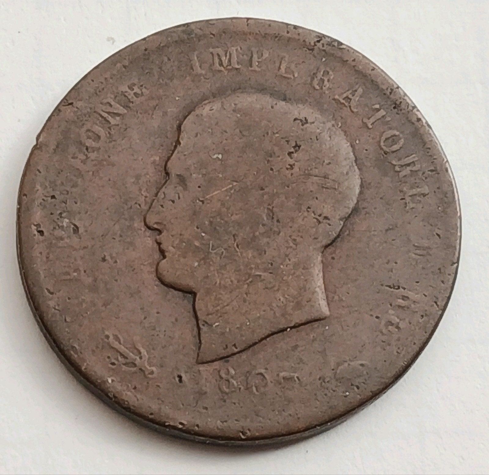 3 Centesimi 1807V Napoleon Koninkrijk Italie Antieke Munt, Ophalen of Verzenden