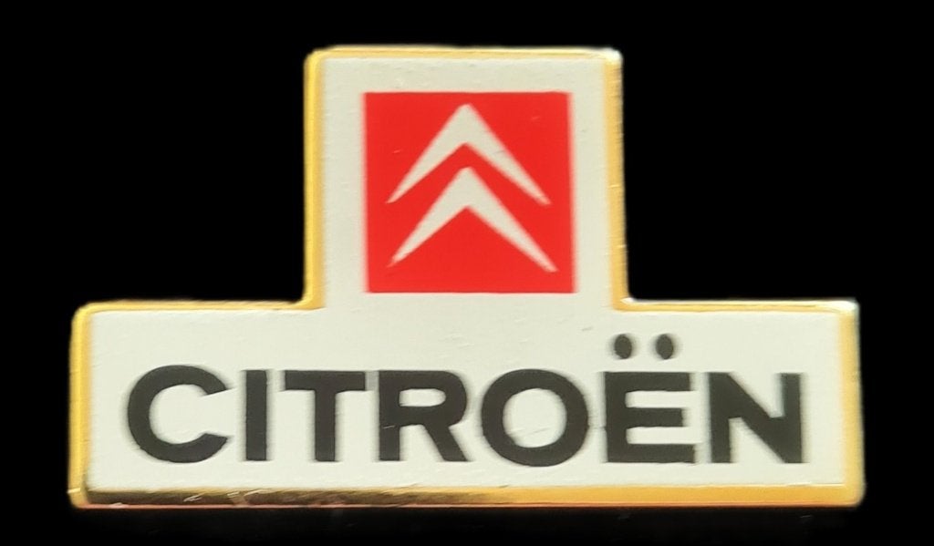 Citroën pin- rood-wit logo- wit, Verzenden, Nieuw, Transport, Speldje of Pin