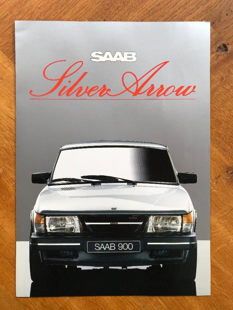 Saab 900 Silver Arrow folder 1986, Verzenden, Nieuw, Overige merken, Saab