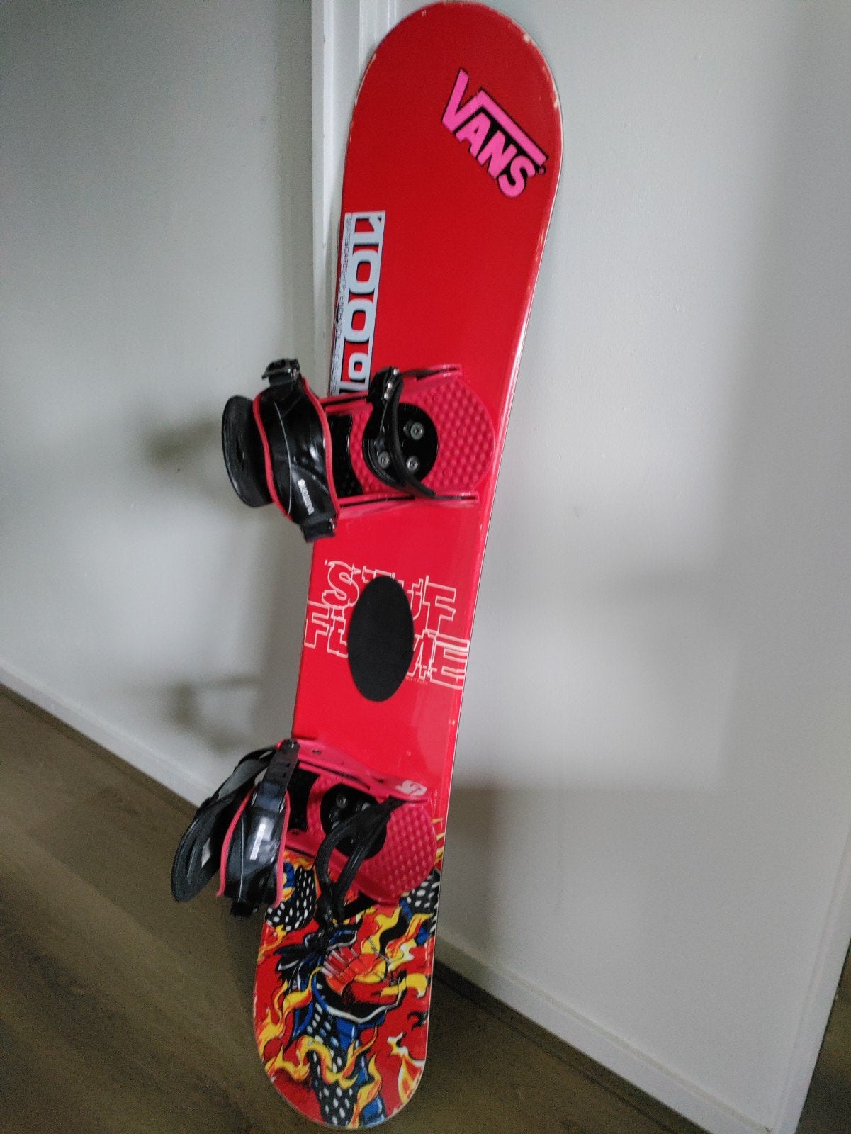 Titel: Snowboardset 138 cm + Burton bindingen + Flow boots m, Ophalen, Gebruikt, Board