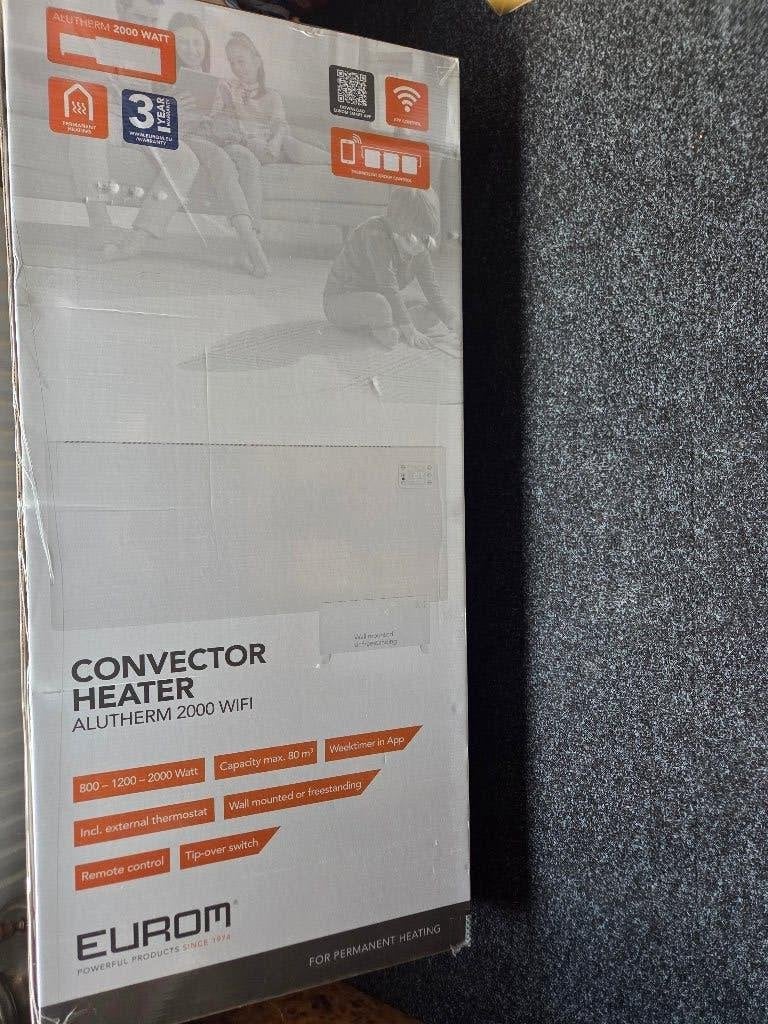 convector kachel 2000 WiFi Convector Kachel - Nieuw in doos, Doe-het-zelf en Verbouw, Ophalen, 30 tot 80 cm, 60 tot 150 cm, 800 watt of meer