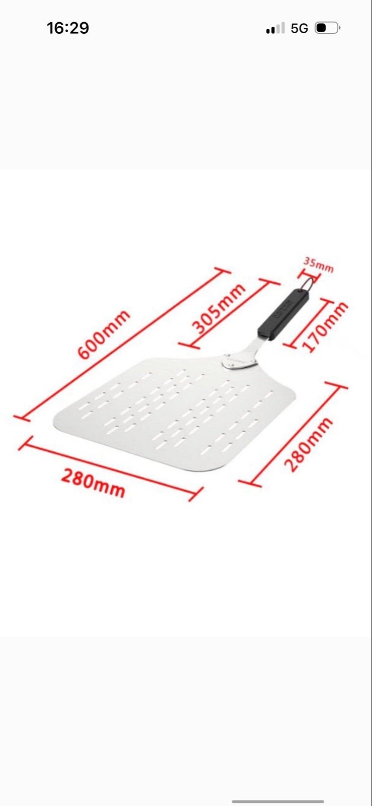 Cozze Geperforeerde Pizza Schep - 60x28cm, Overige typen, Ophalen of Verzenden, Metaal, Overige merken