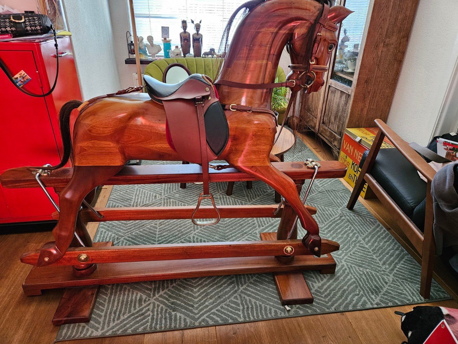 Authentic Models Victoriaans Hobbelspeelgoed Paard, Ophalen, Zo goed als nieuw, Rij- of Hobbelspeelgoed